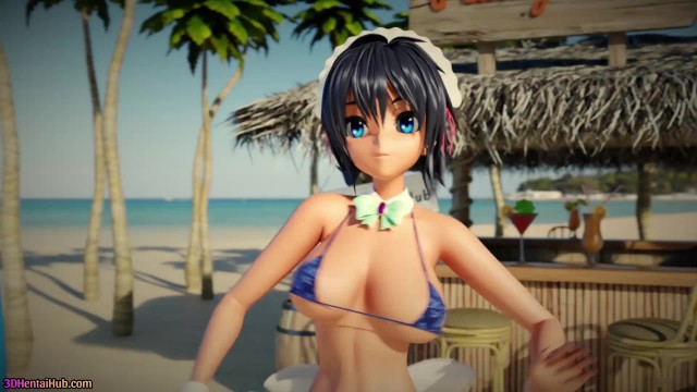 Peachy Beach Pt 2, 3D Hentai Bikini Maid Gets Fucked In The Mouth, Between Big Tits And Tight Pussy!