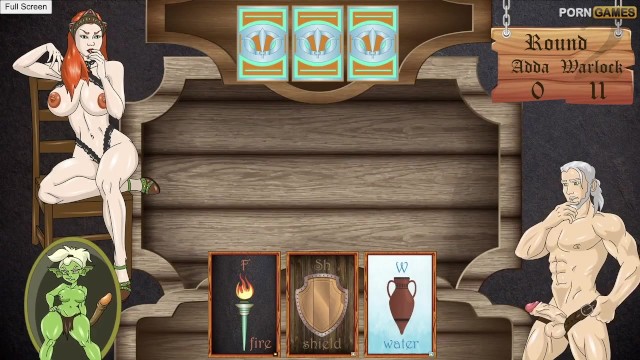 Warlock Fucks Fantasy Elf And Orcs Sluts In A Card Game