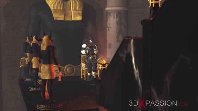 Anubis Fucks A Young Egyptian Slave In His Temple