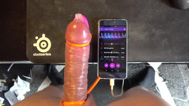 Big Handsfree CumshotHands With Vibrator And Smartphone After 1 Week Of Edging And Denial