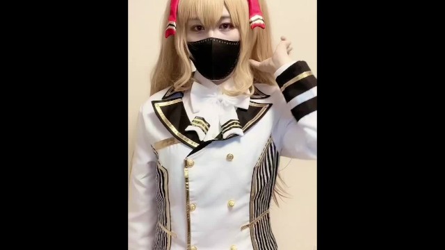 鷹〇リ〇ン、アナルでオナニーして気持ちよくなった後に射精 女装子 Crossdresser コスプレ アナニー Japanese Hentai Vtuber Cosplay