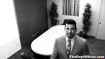 Gaysex Suits Jizz After Giving Horny Advice