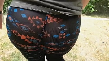 Mom Huge Ass See Thru Leggings Public Trail