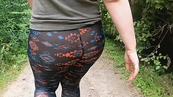 Mom Huge Ass See Thru Leggings Public Trail