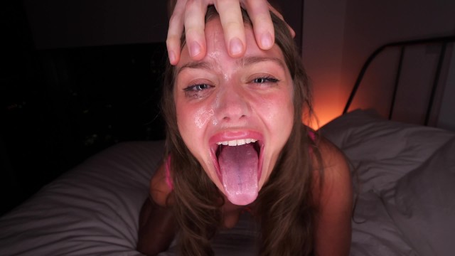 HE DELETED MY THROAT! Extreme Sloppy Deepthroat, Fuck With Cum On Face