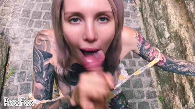 Public And Sloppy POV BJ On A Paris Street From A Beautiful Blonde – RedFox