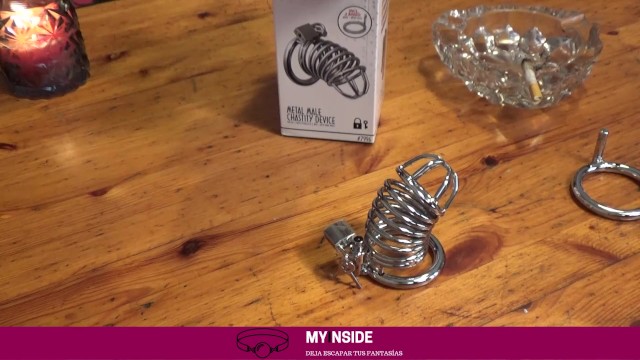 Día 5 En Castidad: Abro Mi Nueva Jaula Metálica Regalo De Myinside.es, Y Uso Vibrador Con Ella