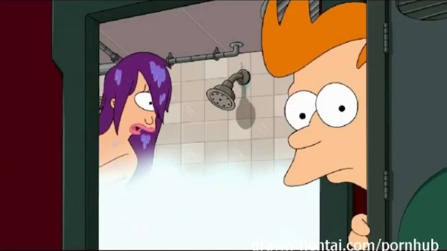 Futurama Hentai – Shower Threesome