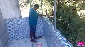 Pagando A Obra De Casa Levando Porra Do Pedreiro No Cu