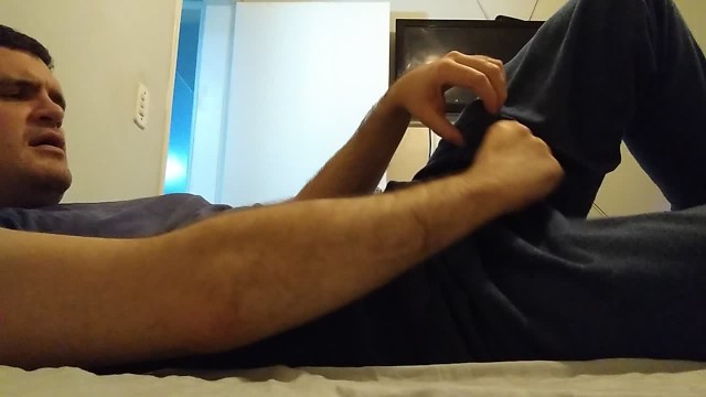 Wet Big Dick Masturbating In Bed
