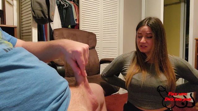 Hot Step Sister Encourages You To Jerk Off And Cum Before Your Big Date!