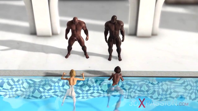 Group Sex On The Island. Black Big Guys Fuck Hard Hot Horny Girls