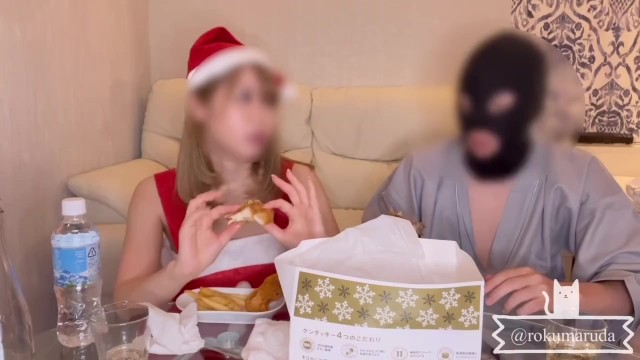【激エロ】巨乳サンタと過ごすクリスマス。いちゃいちゃ濃厚セックスして性の6時間をマン喫した　日本人/素人/個人撮影