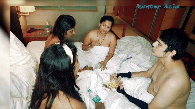 Hunter Fucking Three Indian Pussies One By One – FFFM