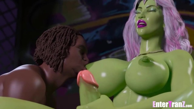 Futa Alien Queen Fucks BBC Earthling For The First Time.