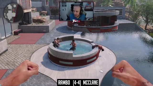 Rambo & John McClane In An Intense Hot Tub Fight