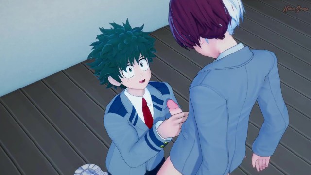 Todoroki Cums On Deku’s Face, Fucks Him Against The Wall – My Hero Academia Hentai.