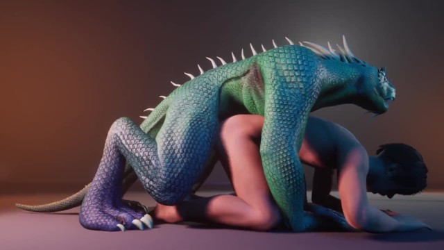 Scalie Reptile (Corbac) Orgasms Together With Guy (Gay Sex)  Wild Life Furry