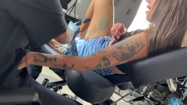 Wife Caught Cheating On A Tattoo Artist. As A Reward, She Gets Fucked Hard By Two Guys!
