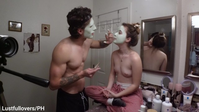 Couples Night In PASSIONATE COUPLE Unwind With Face Masks Ending In HOT ROMANTIC SEX W/ CREAMPIE 🌹❤