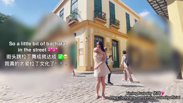 YimingCuriosity依鸣 – Havana Sunset Sex Vlog / Asian Chinese Slut Rough Blowjob And Doggy On Balcony!