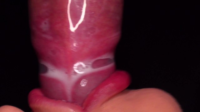 CLOSE UP: BEST CONDOM MILKING BLOWJOB! She BROKE The CONDOM And Got ALL CUM In MOUTH! ASMR Sucking