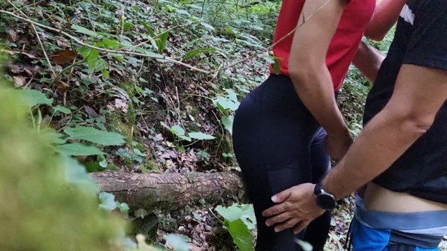 She Begged Me To Cum On Her Big Ass In Yoga Pants While Hiking, Almost Got Caught