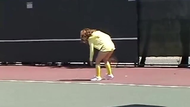 Teen Masturbates Outdoors After Tennis