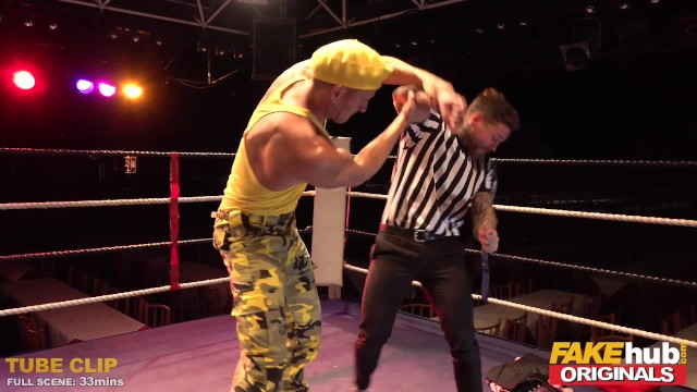 FAKEhub Originals Teen Machine Vs Bulldozer In Wild And Crazy Wrestling